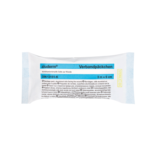 Aluderm® enkeltmannspakke liten 3m x 6 cm