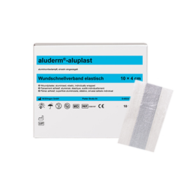 Aluderm®-aluplast plaster 1 m x 4 cm, elastisk