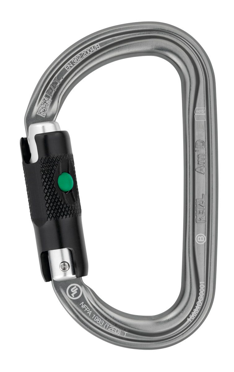 Petzl Am'D karabin - Ball-lås, Grå