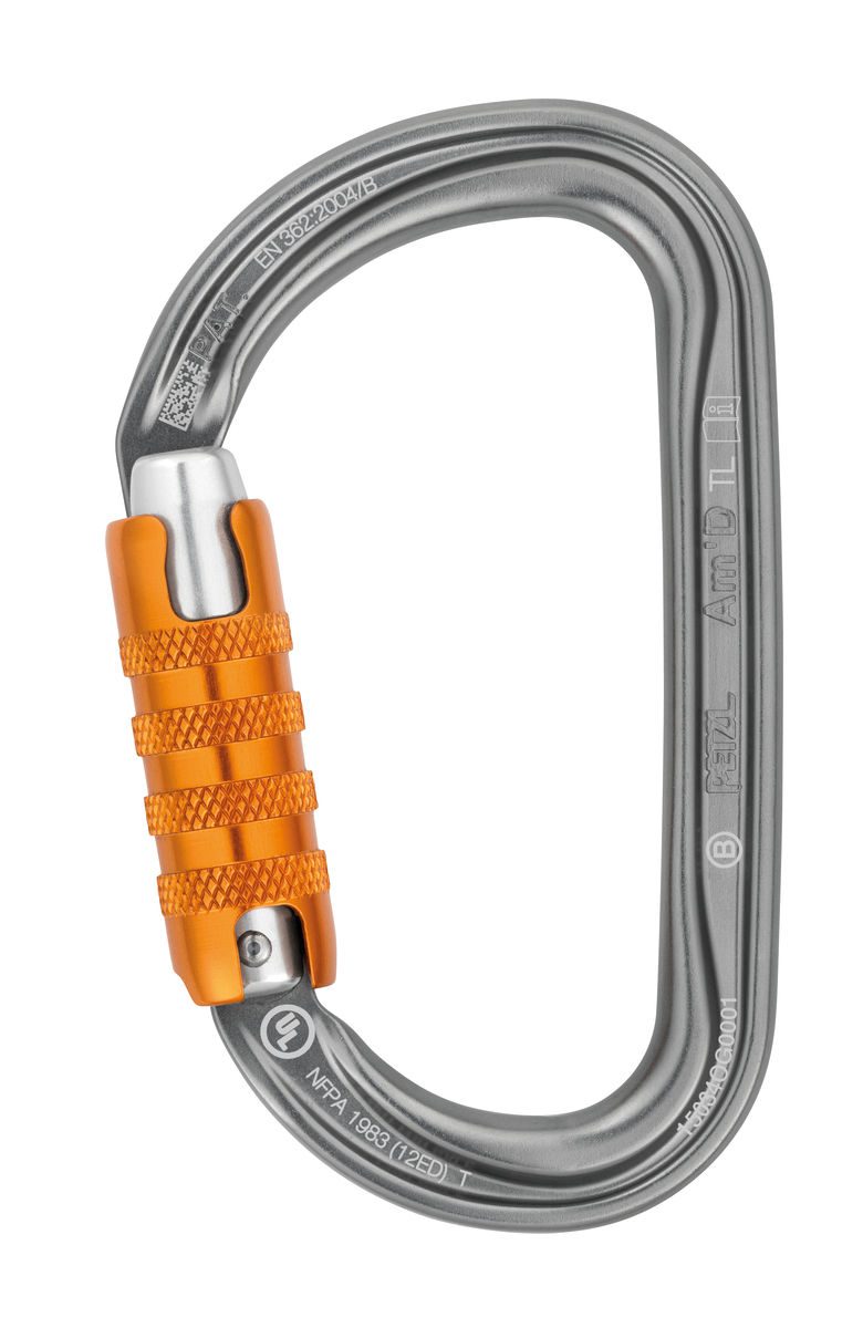 Petzl Am'D karabin - Triact-lås, Grå