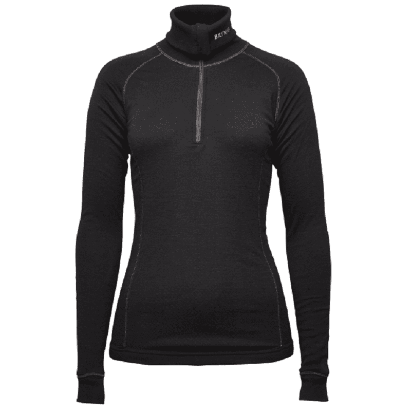 Brynje women arctic zip polo with thumbfingergrip - XXL, Svart