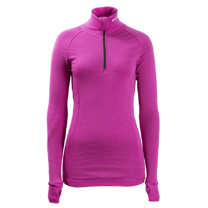 Brynje women arctic zip polo with thumbfingergrip - XXL, Cerise